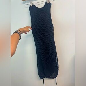 Charlotte Russe Black Mesh Knit Top